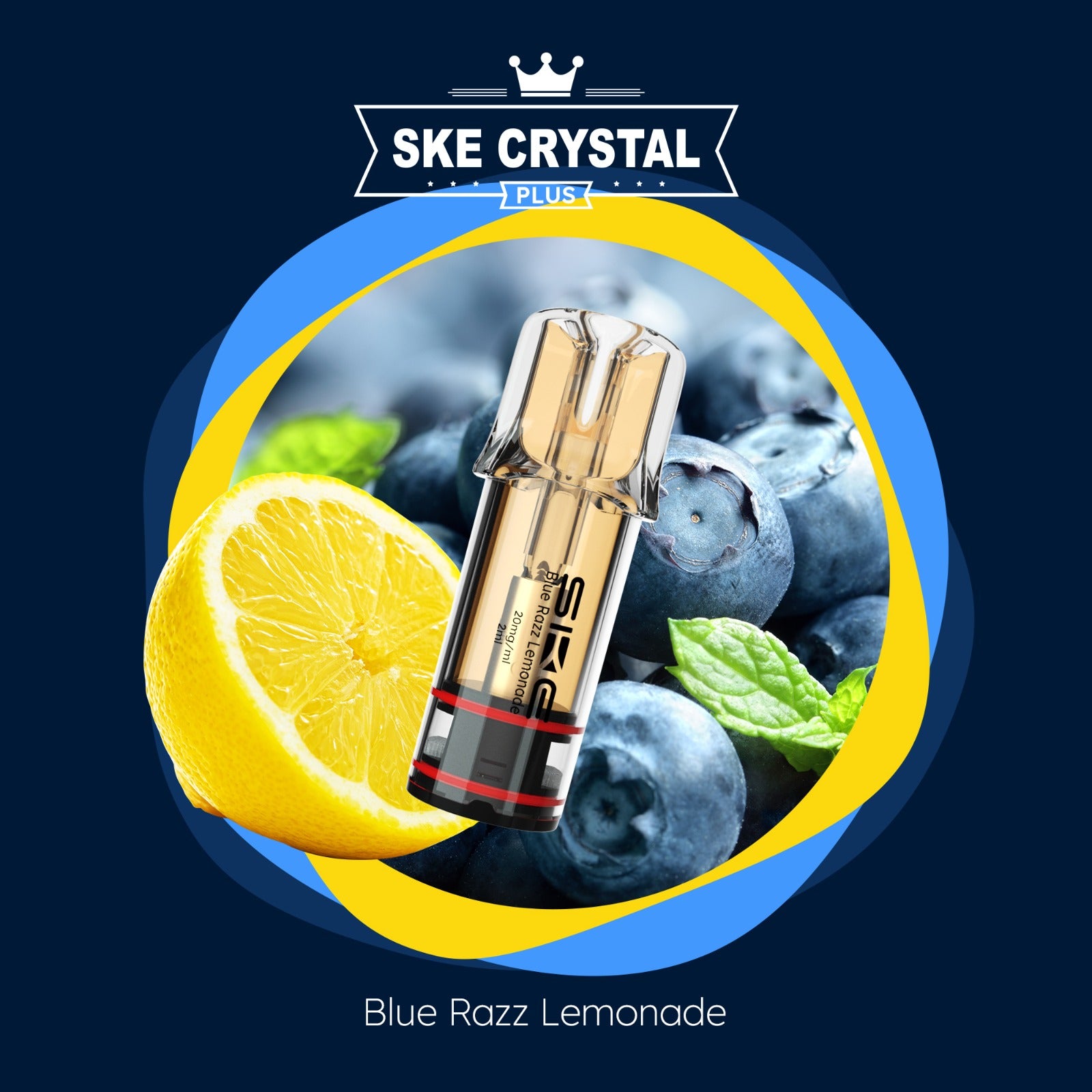 SKE Crystal Plus - Prefilled Pod Blue Razz Lemonade (2er Pack)
