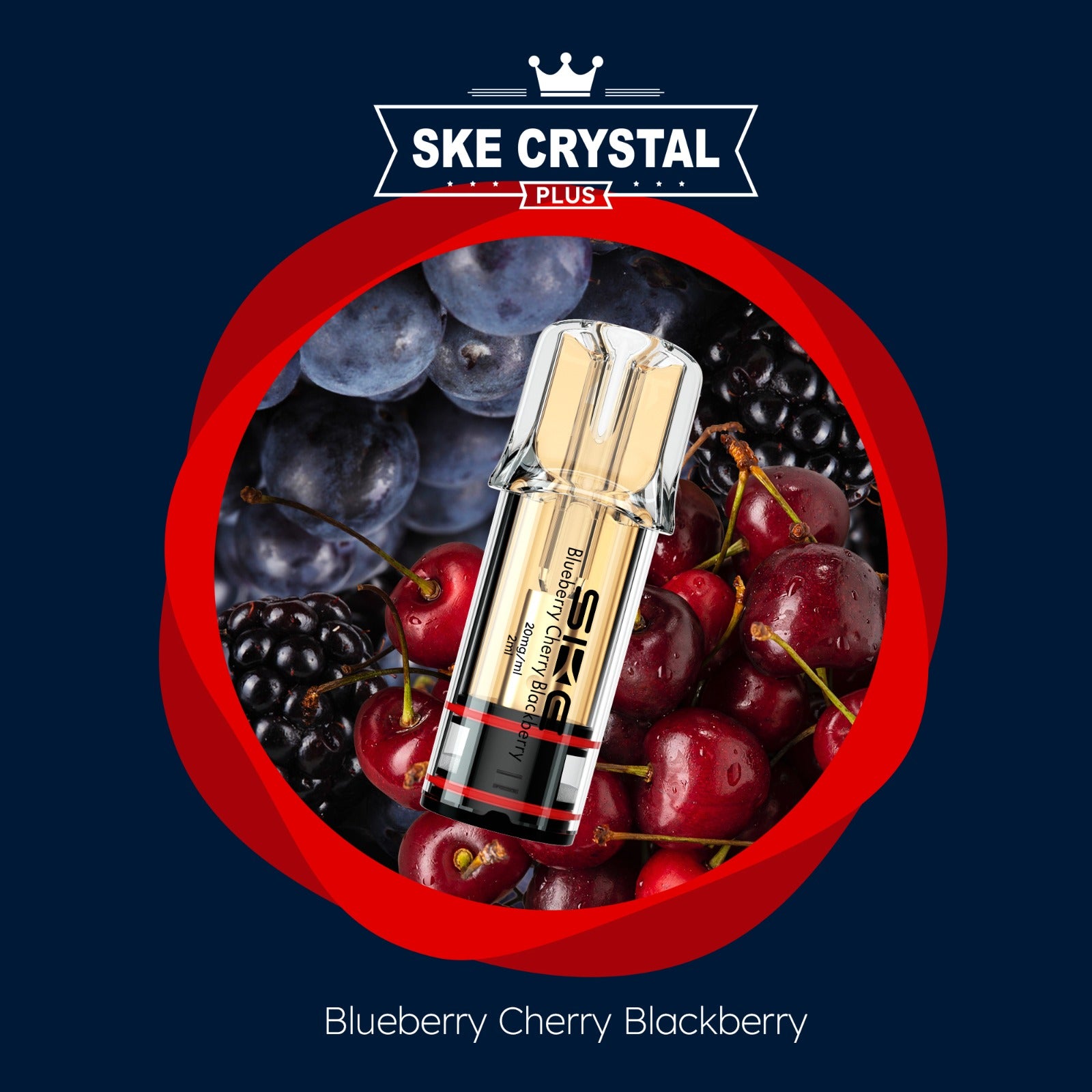 SKE Crystal Plus - Prefilled Pod Blueberry Cherry Blackberry (2er Pack)