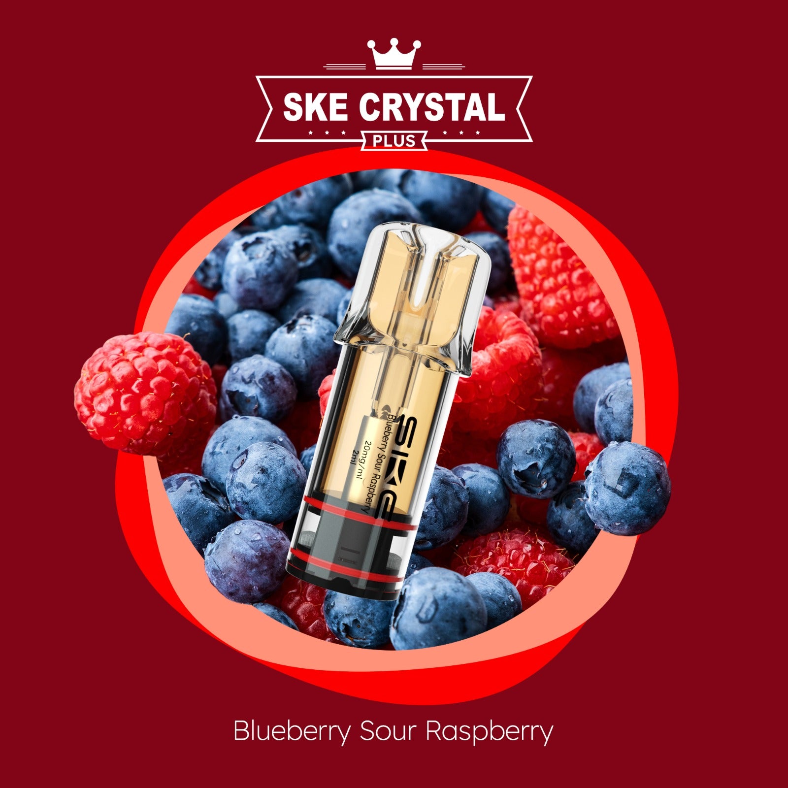 SKE Crystal Plus - Prefilled Pod Blueberry Sour Raspberry (2er Pack)
