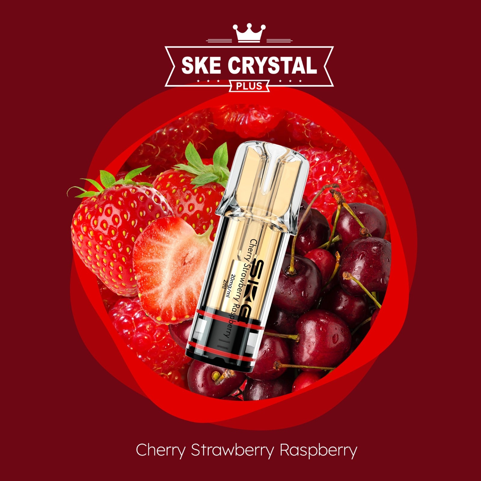 SKE Crystal Plus - Prefilled Pod Cherry Strawberry Raspberry (2er Pack)