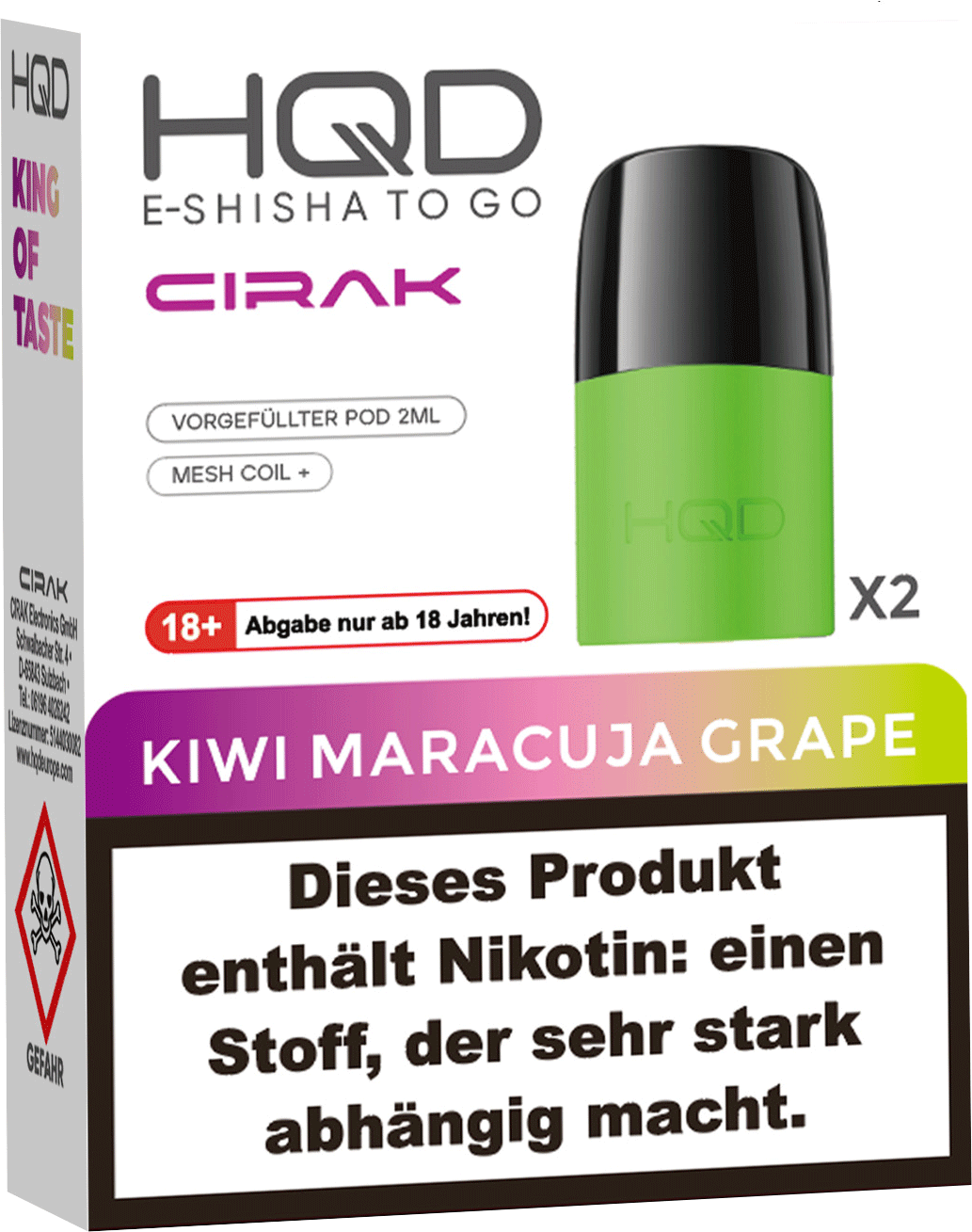 HQD Cirak Kiwi Maracuja Grape