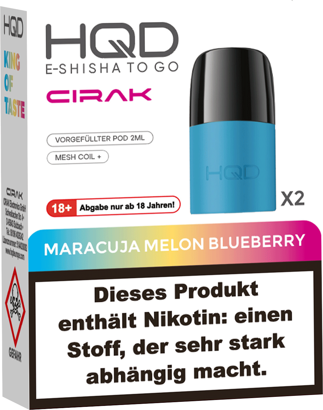 HQD Cirak Maracuja Melon Blueberry