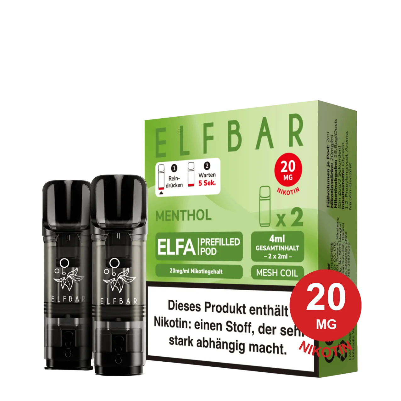 Elf Bar Elfa - Prefilled Pod Menthol