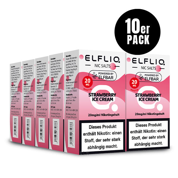 ELF BAR - Elfliq Strawberry Ice Cream - 10ML - 20MG/ML - NIKOTINSALZ