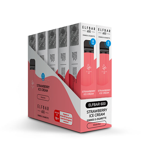 ELFBAR V1 - (ohne Nikotin) Strawberry Ice Cream-0mg