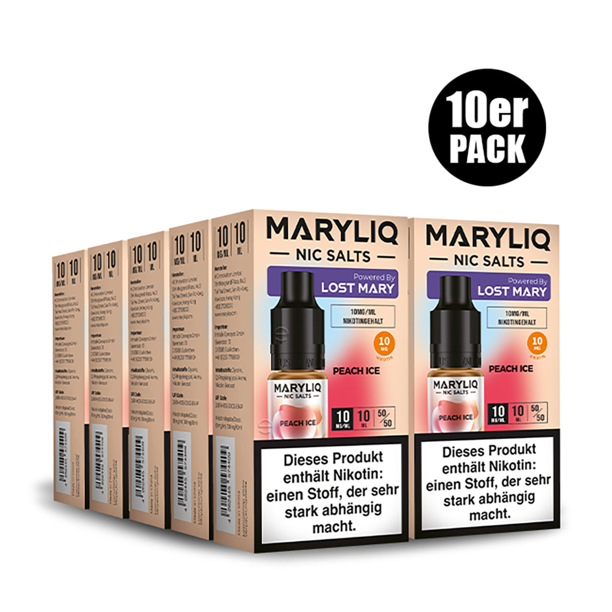 ELF BAR - Maryliq Peach Ice 10mg Nikotin