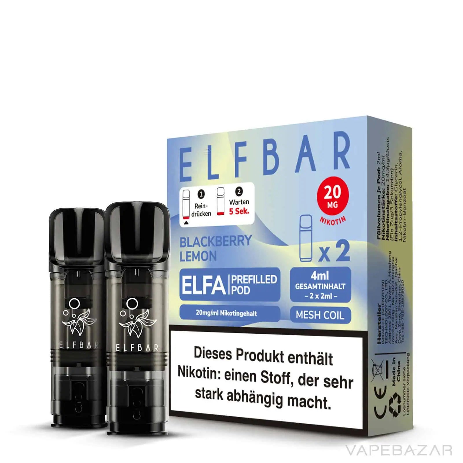 Elf Bar Elfa - Prefilled Pod Blackberry Lemon