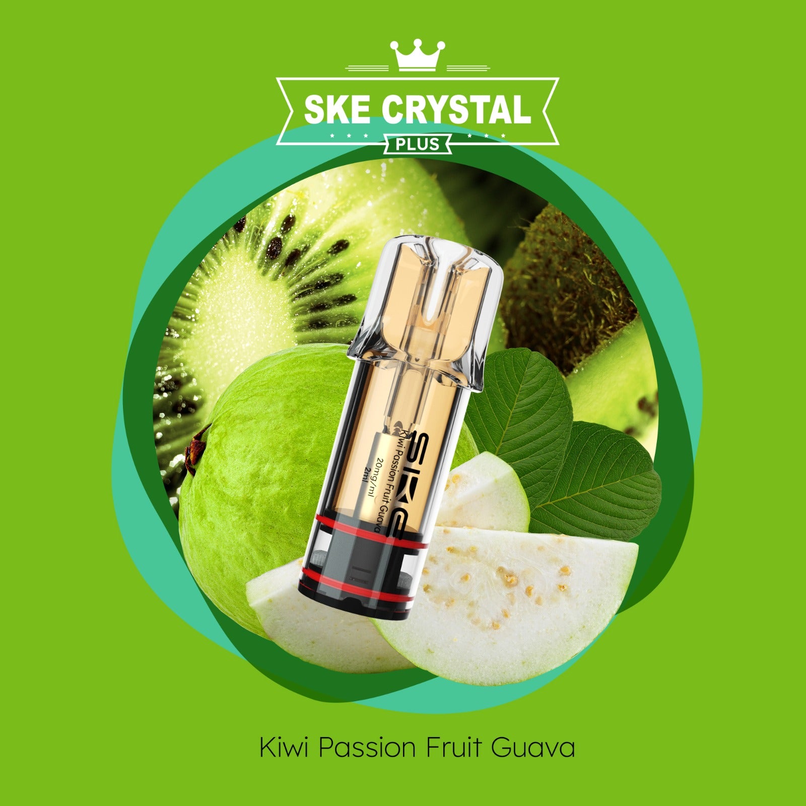 SKE Crystal Plus - Prefilled Pod Kiwi Passion Fruit Guava (2er Pack)