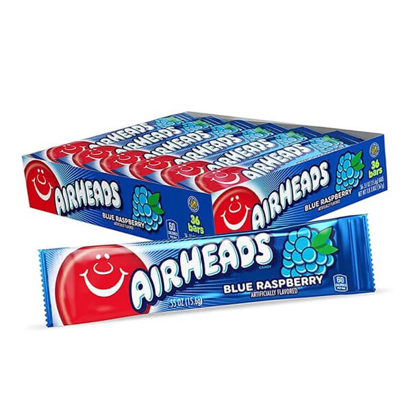 Airheads Blue Raspberry Kaubonbon – intensiver Blaubeergeschmack aus den USA