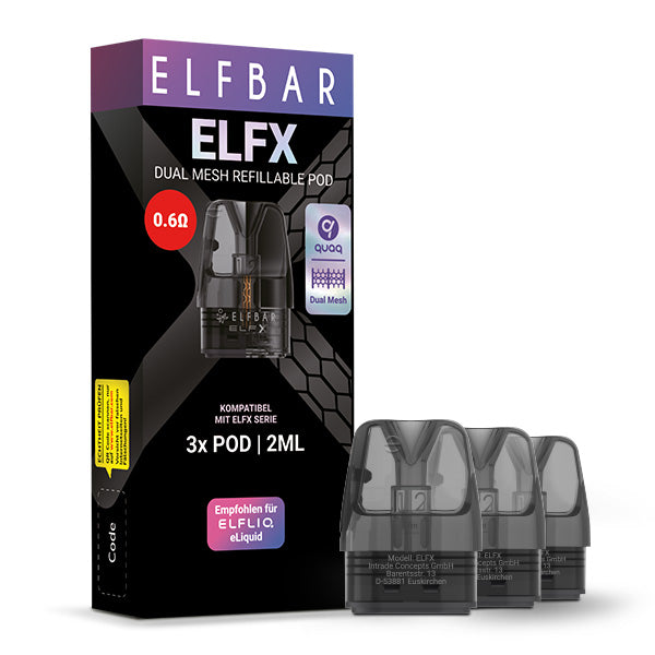 Elf Bar - ELFX 0.6Ω Refillpod 3 Stück (Leerpod)