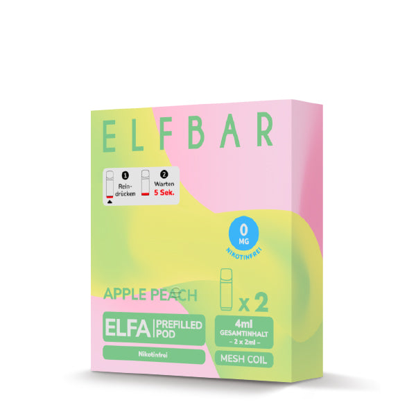 Elf Bar Elfa Pod - Apple Peach 0mg (OHNE NIKOTIN)