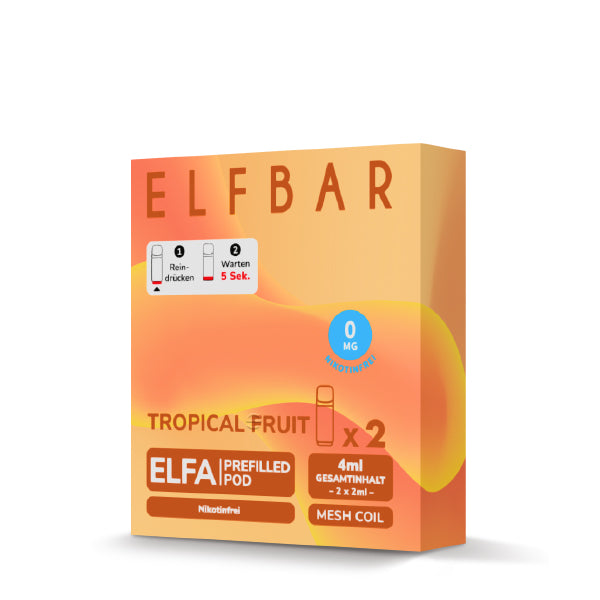 Elf Bar Elfa Pod - Tropical Fruit 0mg (OHNE NIKOTIN)