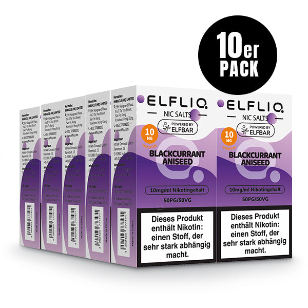 ELF BAR - Elfliq Blackcurrant Aniseed - 10ML - 10MG/ML - NIKOTINSALZ