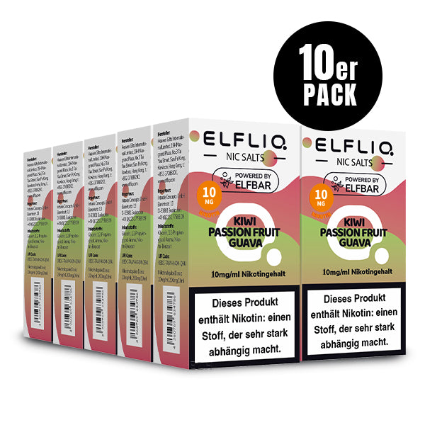 ELF BAR - Elfliq Kiwi Passion Fruit Guave - 10ML - 10MG/ML - NIKOTINSALZ