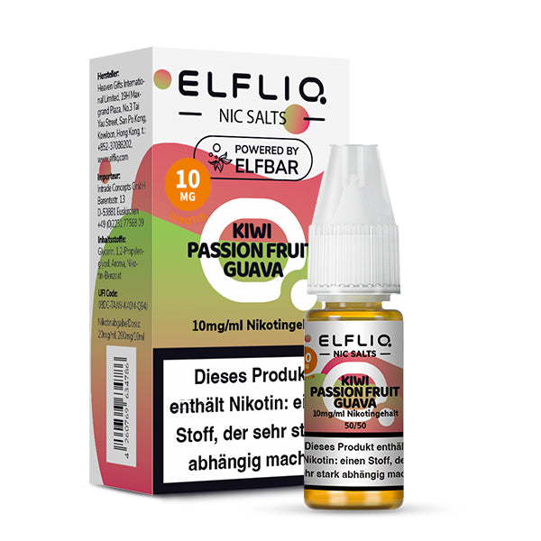 ELF BAR - Elfliq Kiwi Passion Fruit Guave - 10ML - 10MG/ML - NIKOTINSALZ