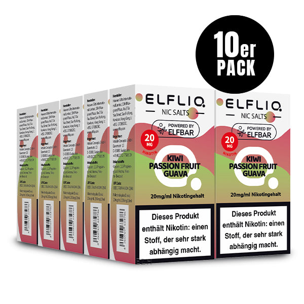 ELF BAR - Elfliq Kiwi Passion Fruit Guava - 10ML - 20MG/ML - NIKOTINSALZ