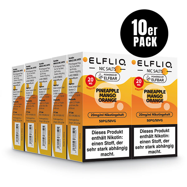 ELF BAR - Elfliq Pineapple Mango Orange - 10ML - 20MG/ML - NIKOTINSALZ