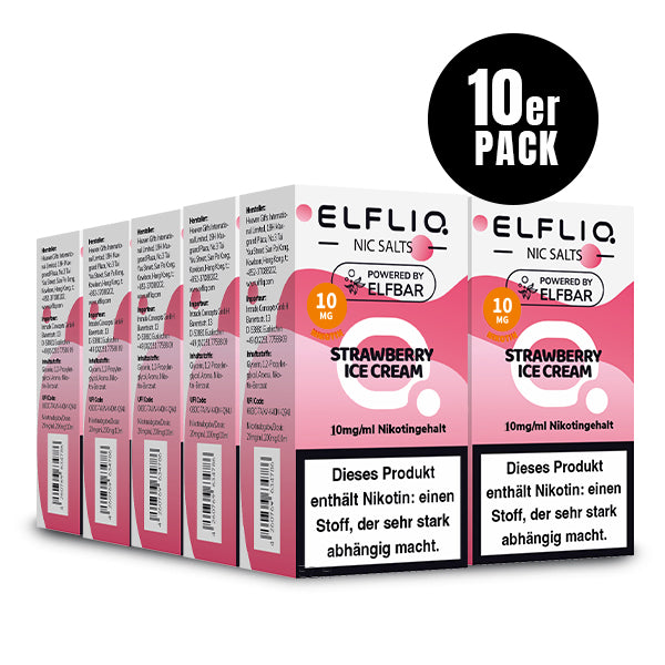 ELF BAR - Elfliq Strawberry Ice Cream - 10ML - 10MG/ML - NIKOTINSALZ