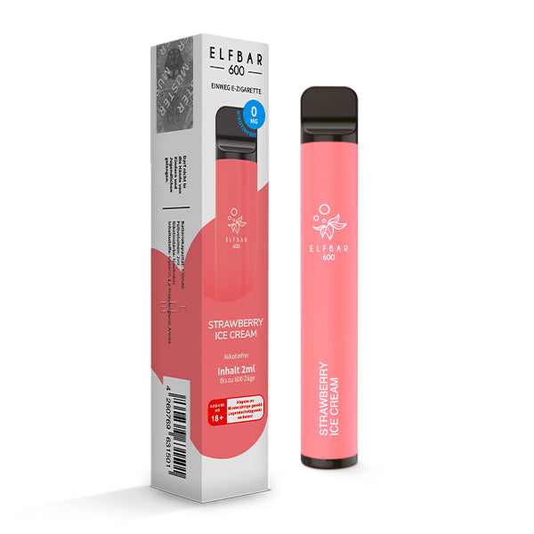 ELFBAR V1 - (ohne Nikotin) Strawberry Ice Cream-0mg