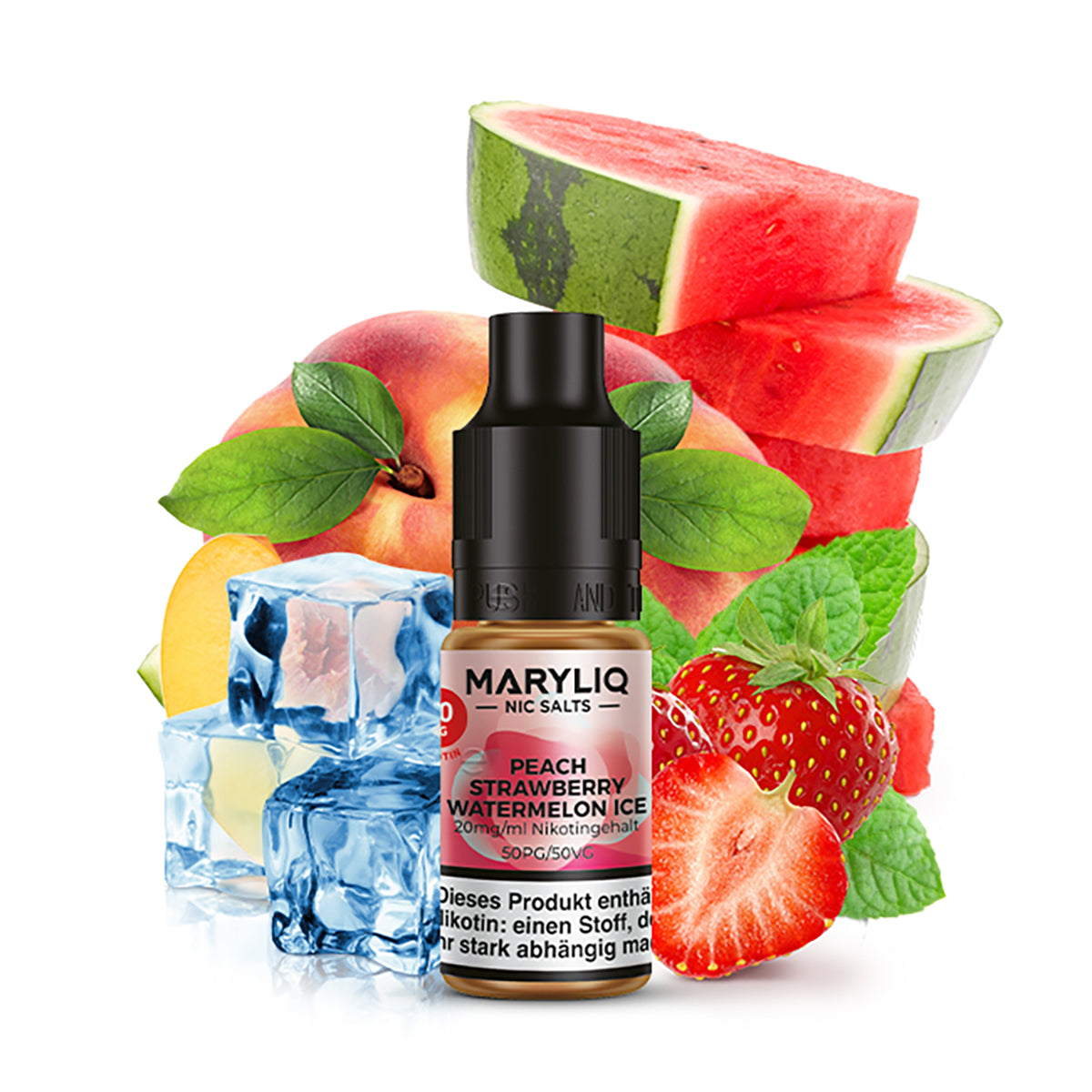 ELF BAR - Maryliq Peach Strawberry Watermelon Ice 20mg Nikotin