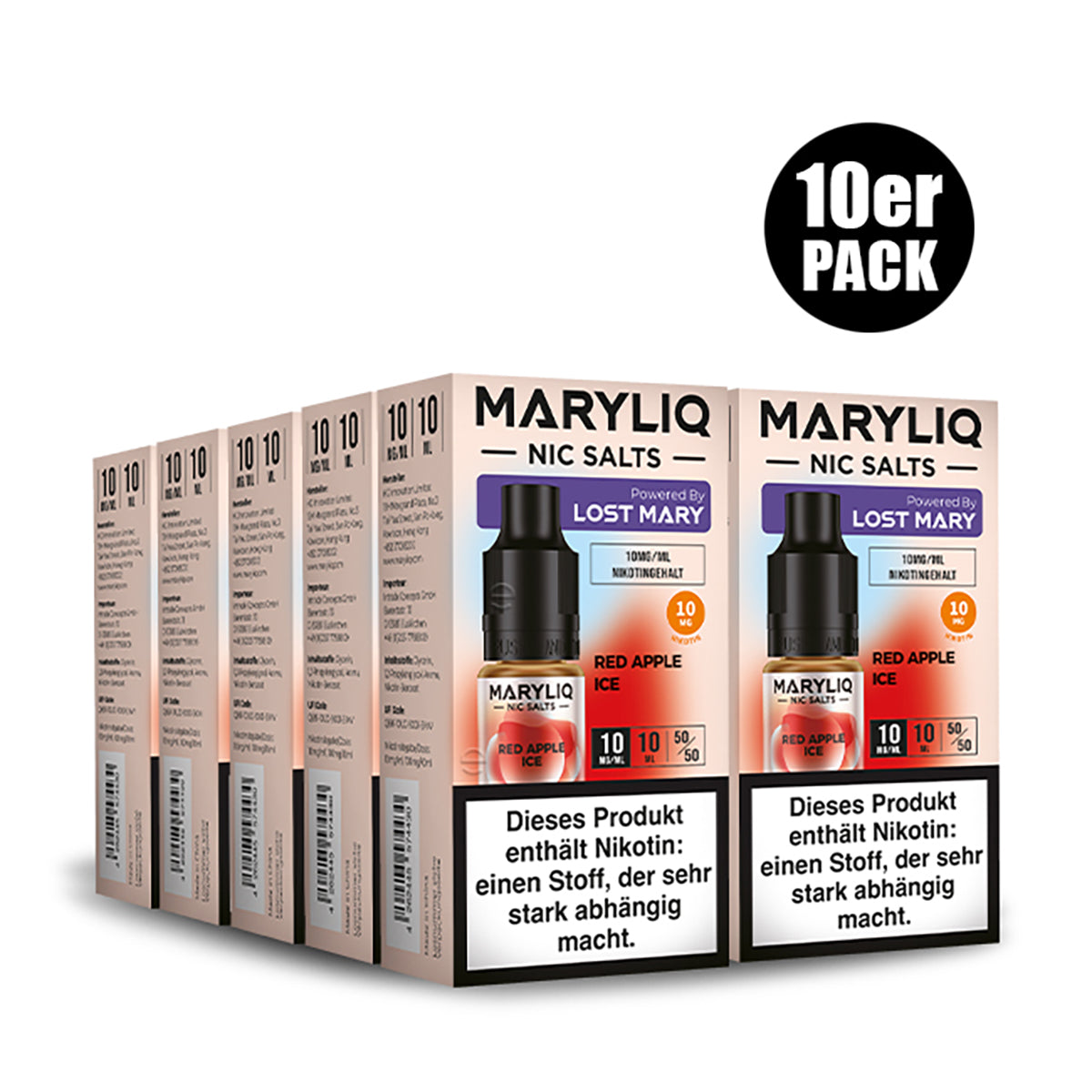 ELF BAR - Maryliq Red Apple Ice 10mg Nikotin